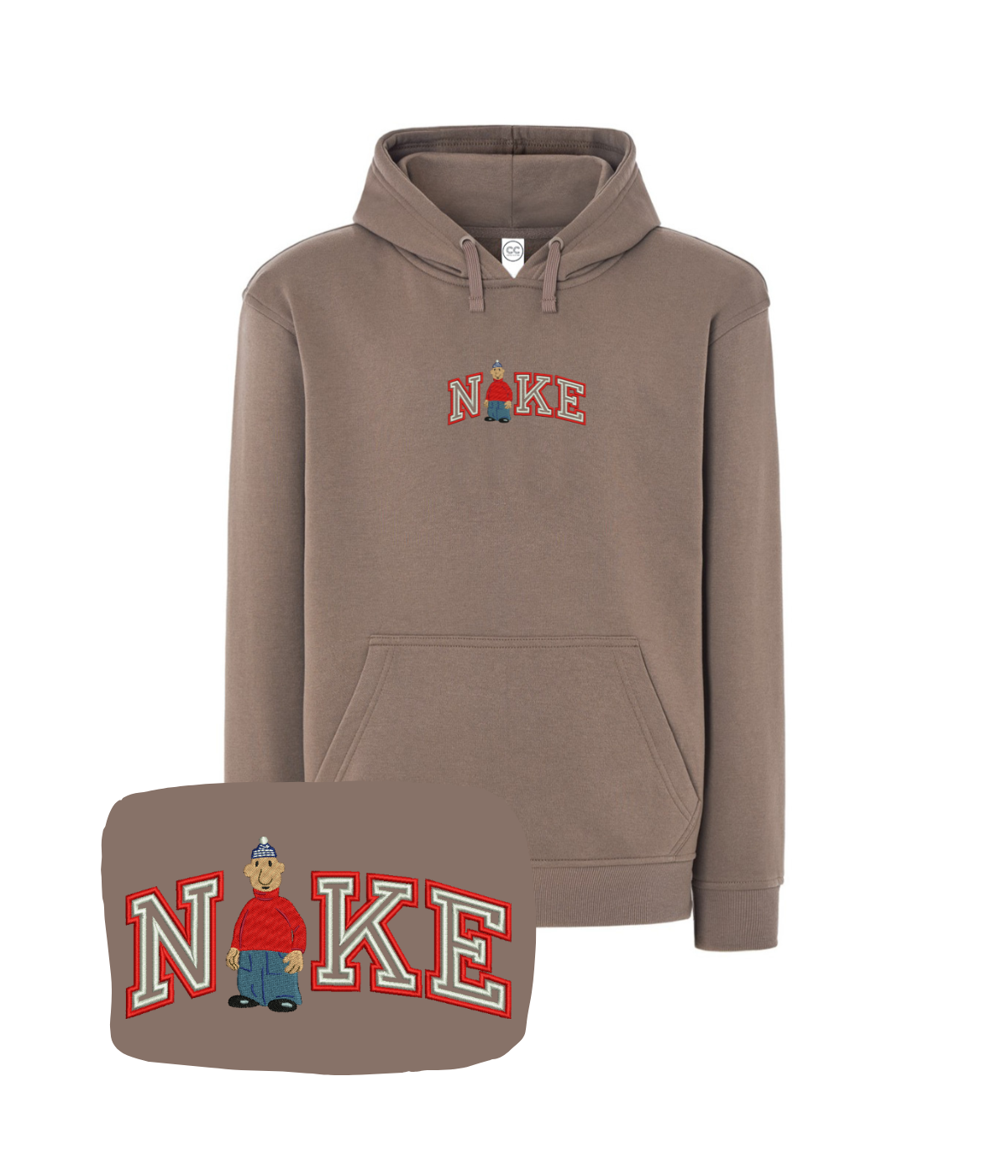 Cotton sweatshirt with embroidered design and text from CustomClothes.pl, featuring a casual, stylish look.