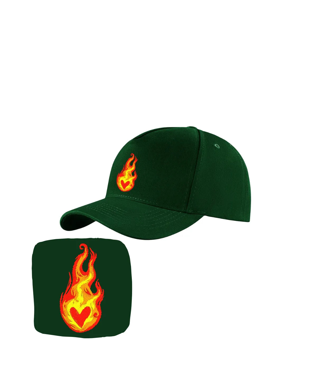 zielona czapka z haftem logo