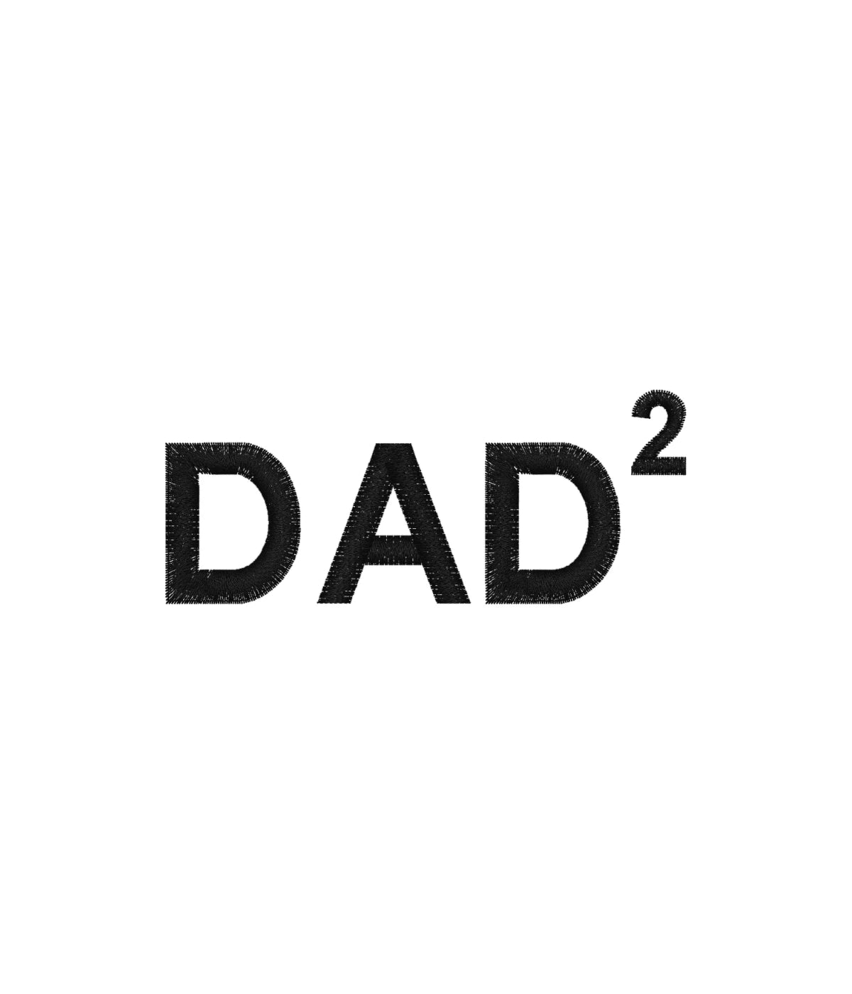 Zbliżenie na haft DAD² - haft komputerowy z oryginalnym wzorem, prezent dla miłośnika unikalnych ubrań