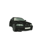Black BMW E36 embroidered T-shirt featuring detailed computer-embroidered design, by CustomClothes.pl.