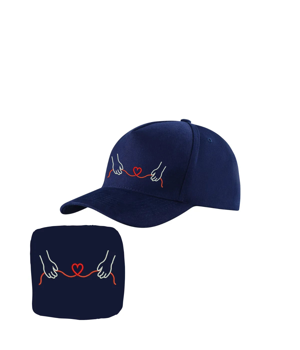 personalizowana granatowa czapka z haftem