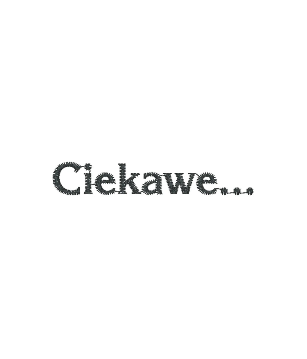 Czapka z haftowanym napisem ciekawe