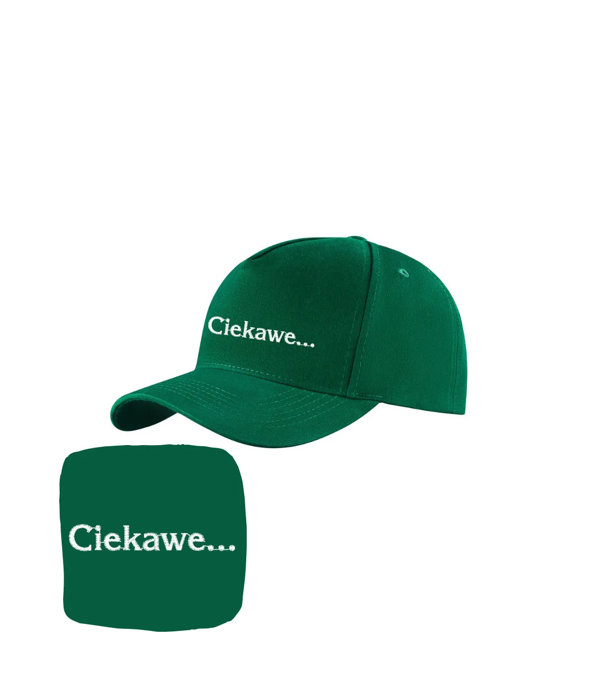 Czapka z haftowanym napisem ciekawe