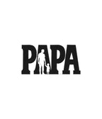 Zbliżenie na haft 'Papa' na bluzie - haft komputerowy, doskonały jako prezent dla taty.