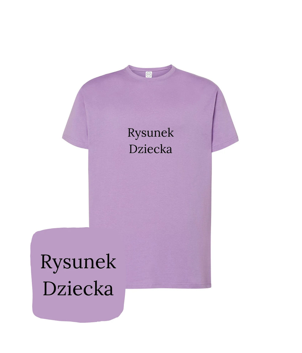 Zbliżenie na haft rysunku dziecka na białym tle - wyjątkowy prezent z haftem komputerowym