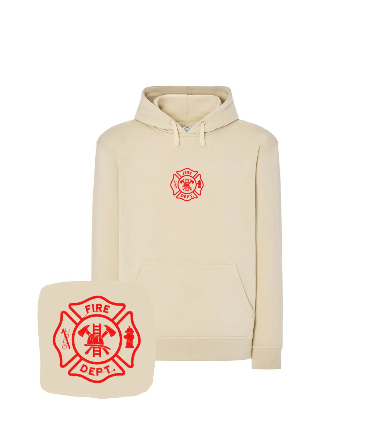 Czarna bluza strażacka z haftem Fire Dept - elegancki prezent dla strażaka.