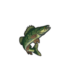 CustomClothes.pl fish embroidered T-shirt featuring a detailed pattern of a pike on the front.
