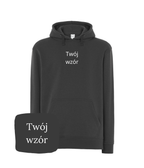 Personalized hoodie with custom embroidery from your photo, featuring detailed stitched design on a casual sweatshirt.