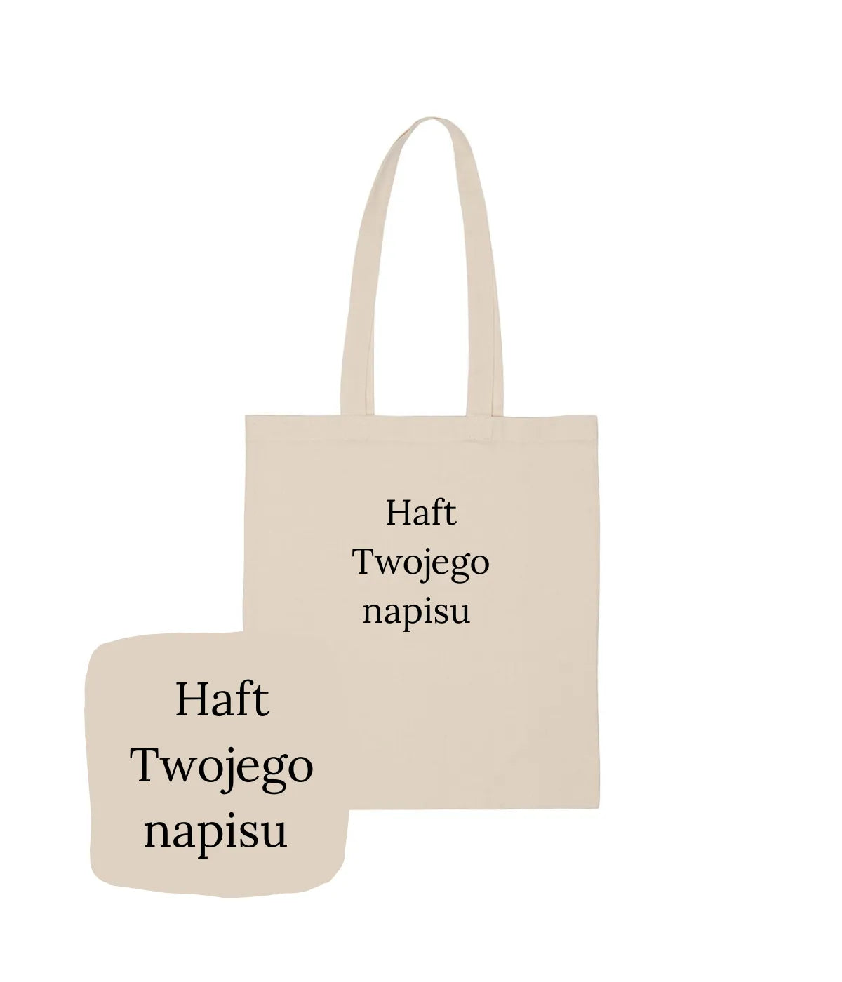 Personalizowana torba zakupowa z haftem własnego napisu