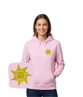 Hoodie with sun embroidery by CustomClothes.pl, featuring detailed sun pattern on soft fabric, casual and stylish.