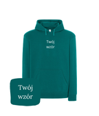 Personalized embroidered hoodie from CustomClothes.pl featuring custom photo embroidery on soft fabric.
