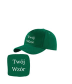 zielona czapka z dowolnym wzorem