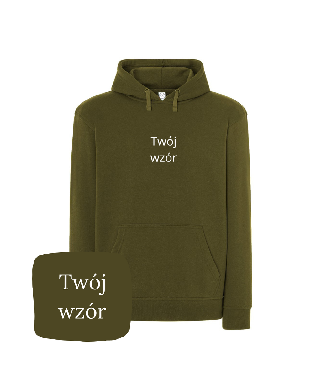 Personalized hoodie with custom embroidery of your photo, made by CustomClothes.pl, showing detailed embroidery on the front.