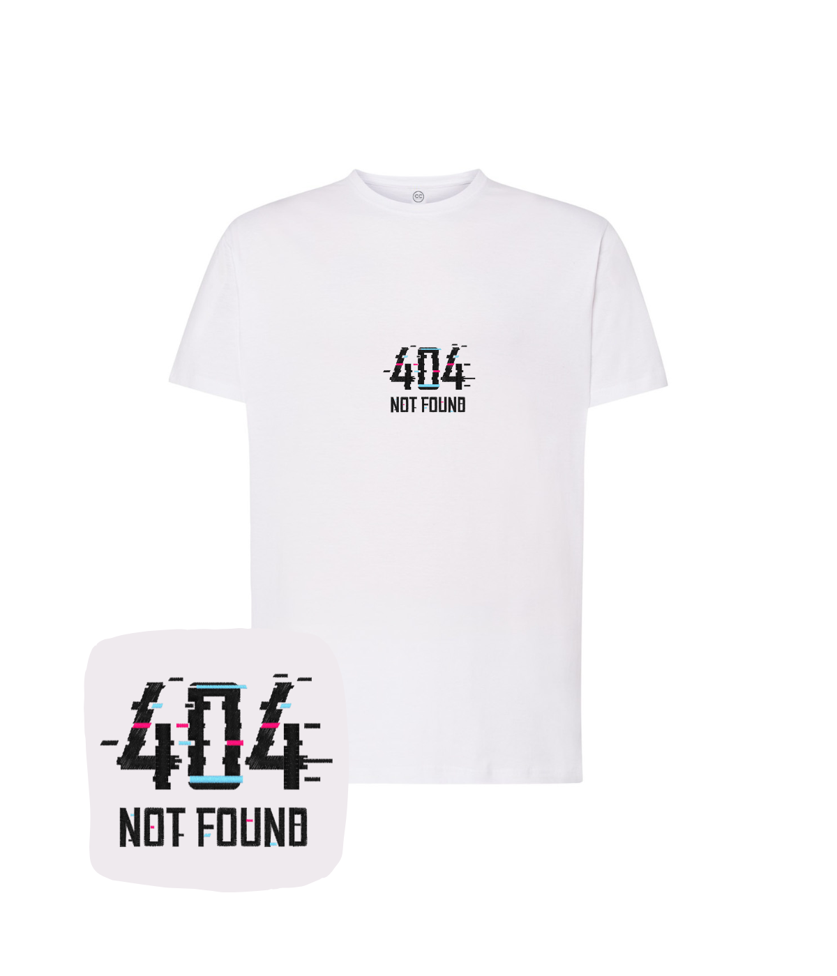 Koszulka z haftem 404 NOT FOUND  – koszulka 404 indywidualna personalizacja, od 1 sztuki