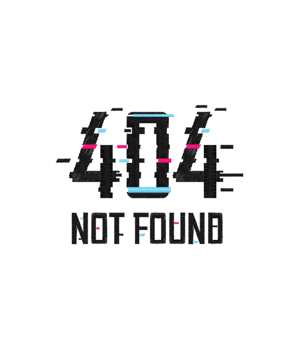 Koszulka z haftem 404 NOT FOUND  – koszulka 404 odzież firmowa z haftem komputerowym