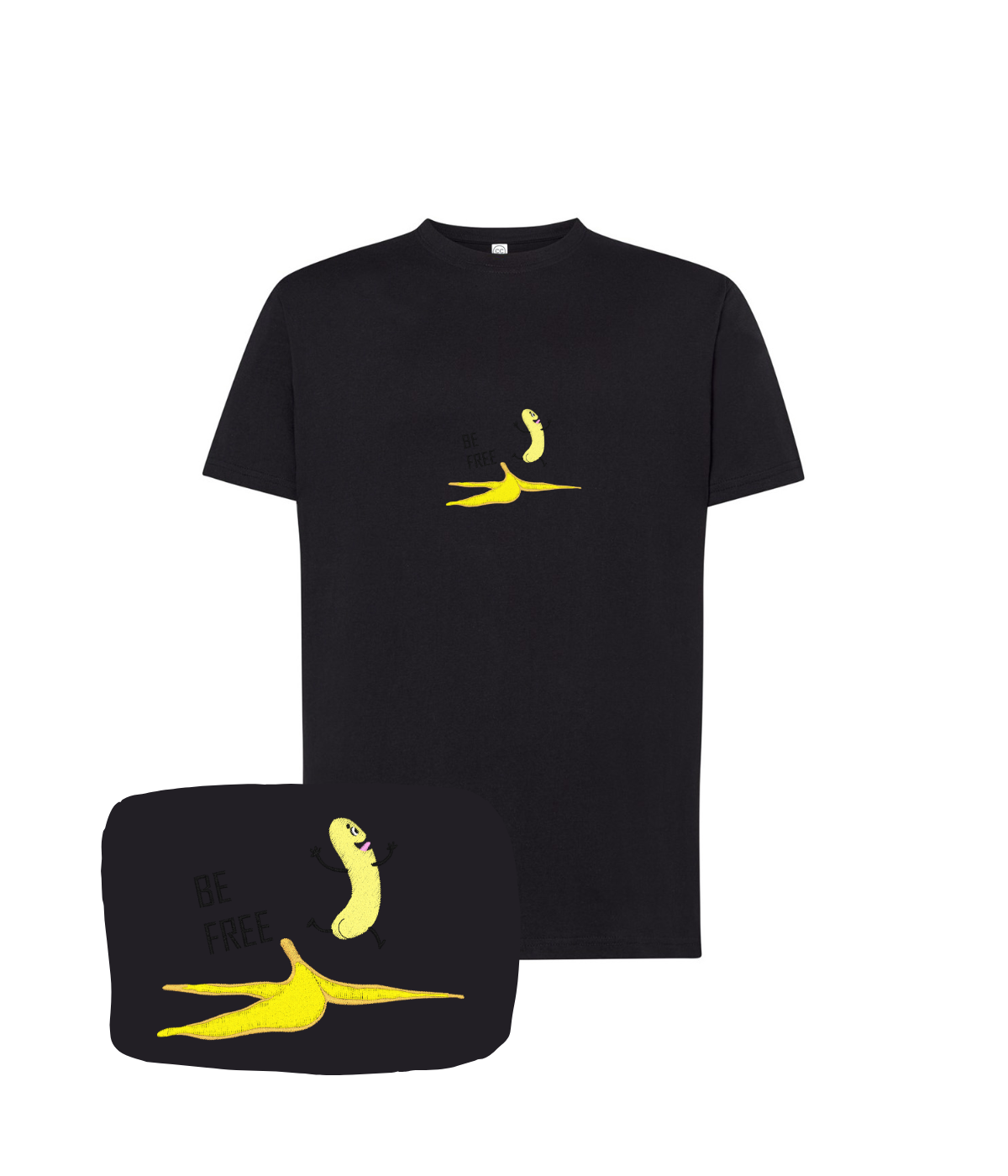 Koszulka z haftem banana BE FRE – personalizowana koszulka banan, idealny prezent