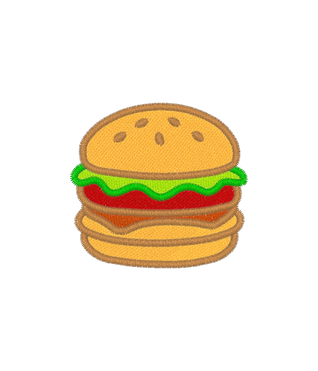 Koszulka z haftem burgera – koszulka reklamowa z haftem burger, od 1 sztuki