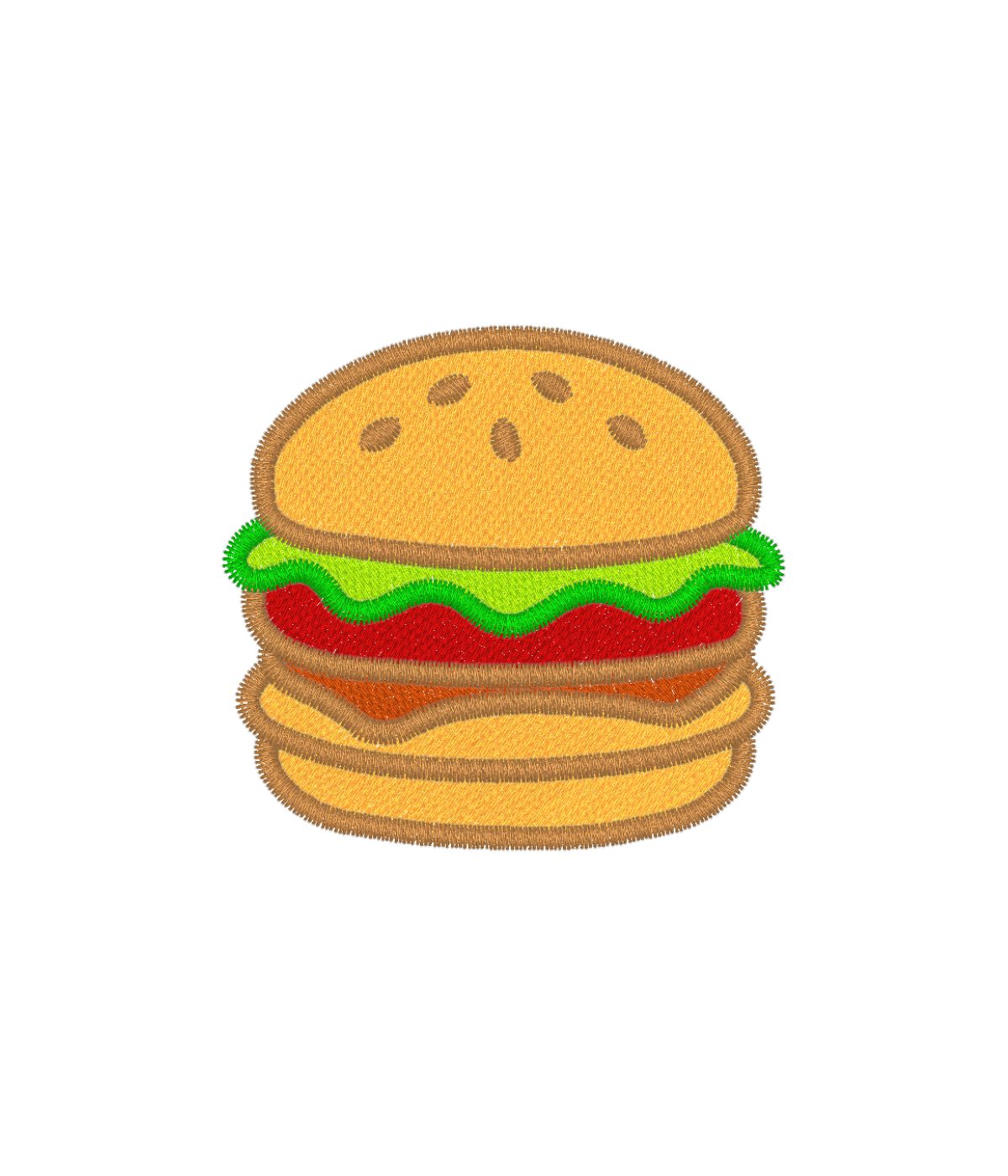 Koszulka z haftem burgera – koszulka reklamowa z haftem burger, od 1 sztuki