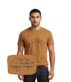 Koszulka z haftem happy camper – nowoczesna koszulka camper, świeży design