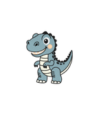 Koszulka z haftem dinozaura T-rex – koszulka dinozaur oversize, luźny krój