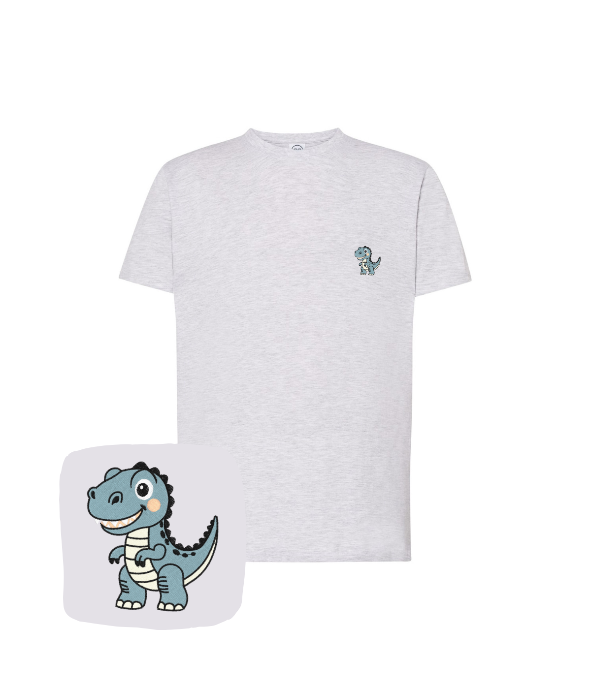 Koszulka z haftem dinozaura T-rex – stylowa koszulka dinozaur, casual look