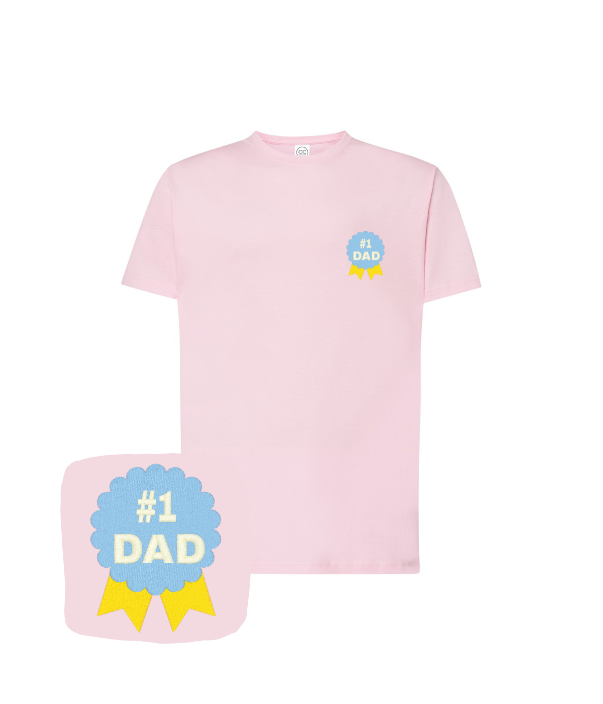 Koszulka z haftem #1 Dad – koszulka dla taty oversize, luźny krój