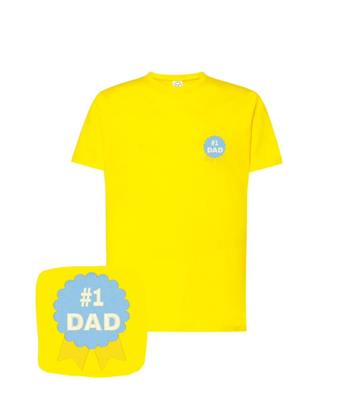 Koszulka z haftem #1 Dad – koszulka dla taty indywidualna personalizacja, od 1 sztuki