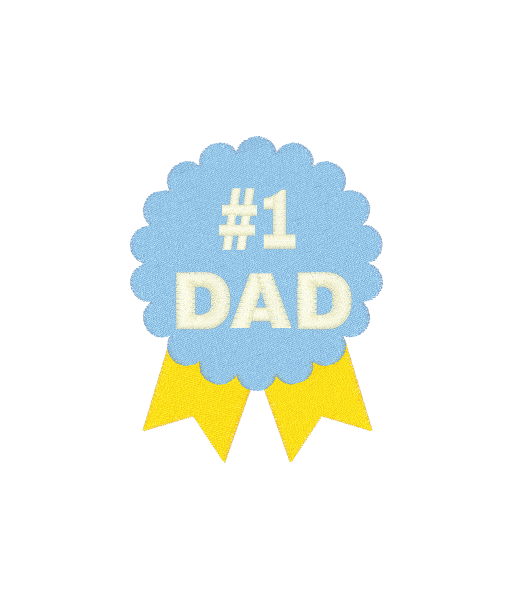 Koszulka z haftem #1 Dad – koszulka dla taty haftowana, każdy projekt wykonywany in-house