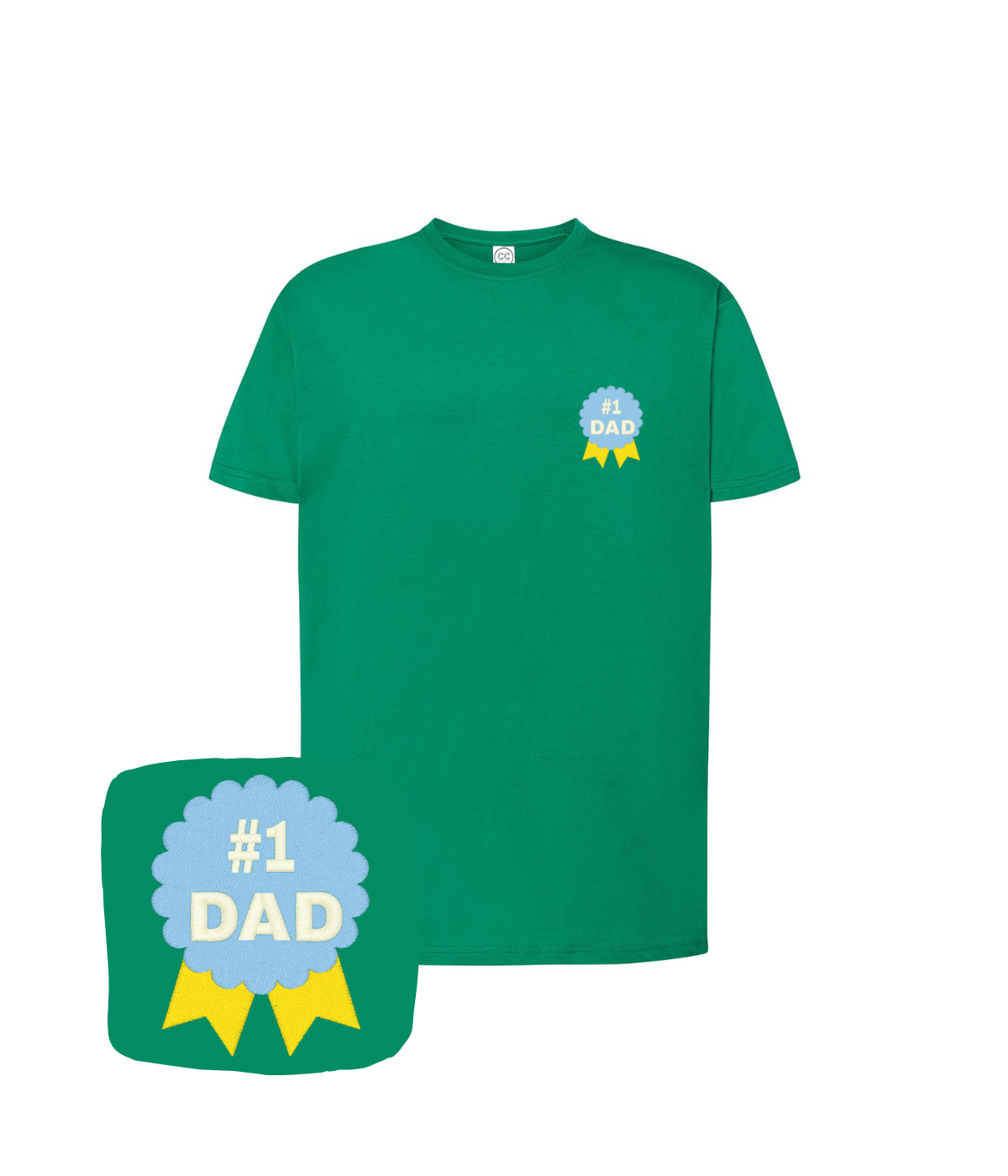 Koszulka z haftem #1 Dad – modna koszulka dla taty, streetwear
