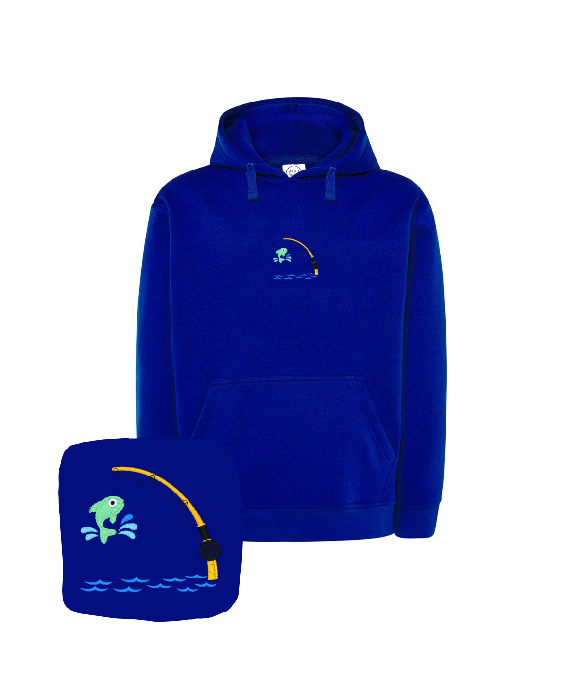 ciemno niebieska bluza z haftem 