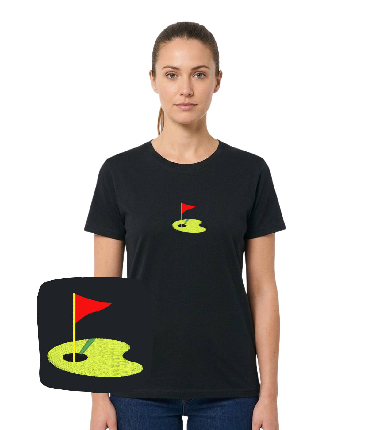 Koszulka z haftem dołka golfowego – koszulka dołek golfowy personalizowany prezent dla bliskiej osoby