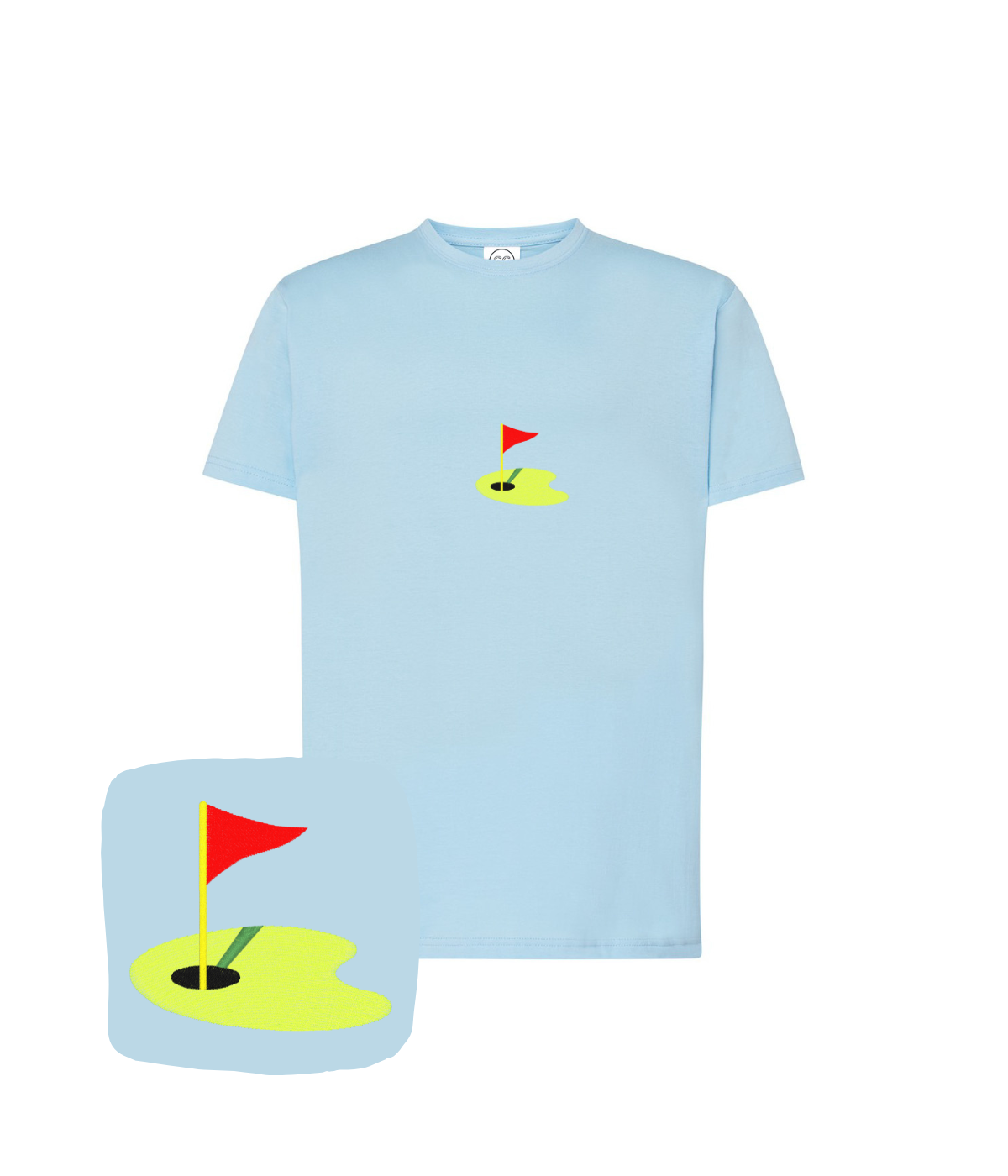 Koszulka z haftem dołka golfowego – koszulka dołek golfowy indywidualna personalizacja, od 1 sztuki
