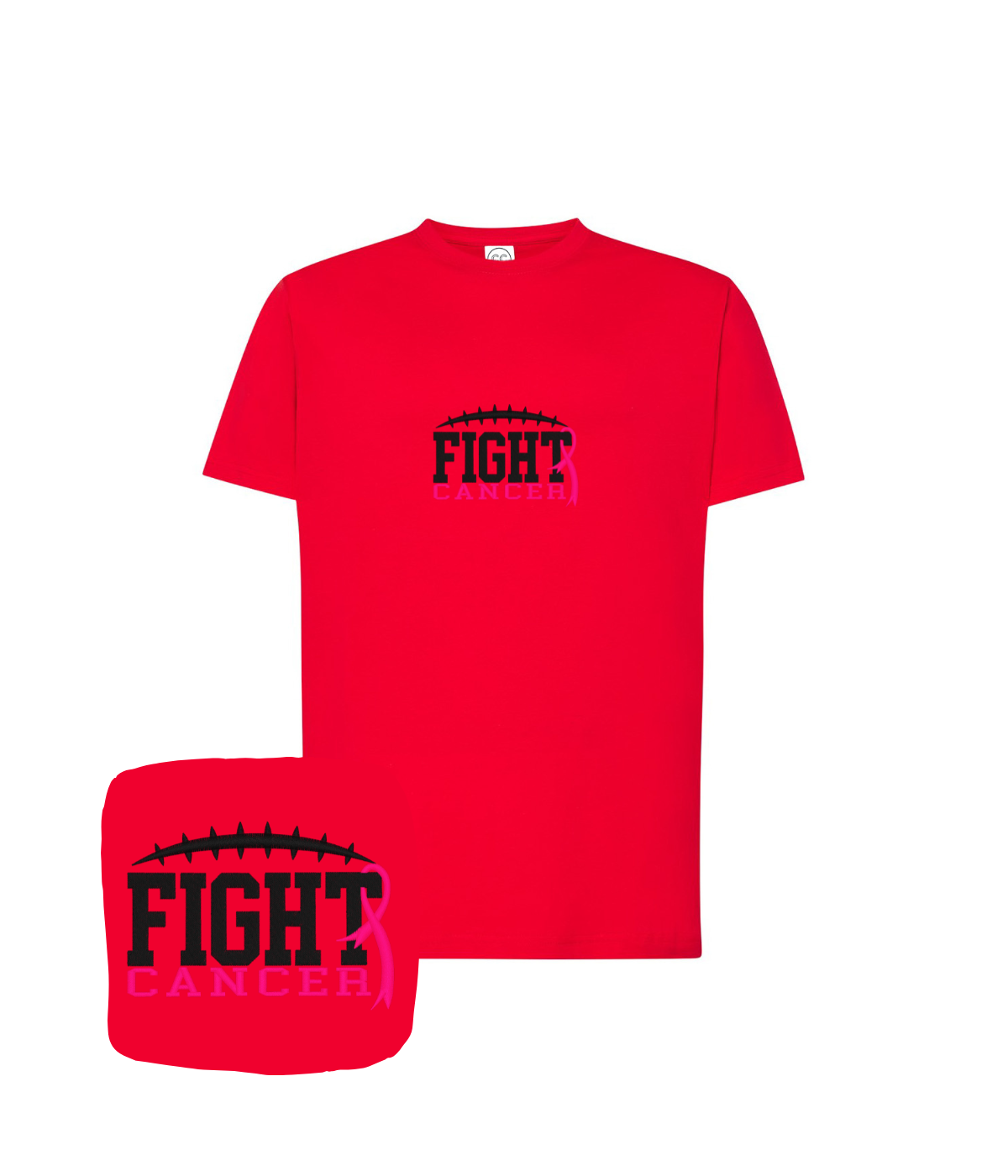 Koszulka z haftem Fight Cancer – koszulka fight cancer zaprojektuj własny wzór, unikalny haft