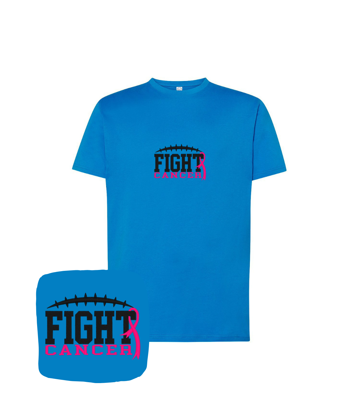 Koszulka z haftem Fight Cancer – koszulka z wyszytym wzorem fight cancer, profesjonalne wykończenie