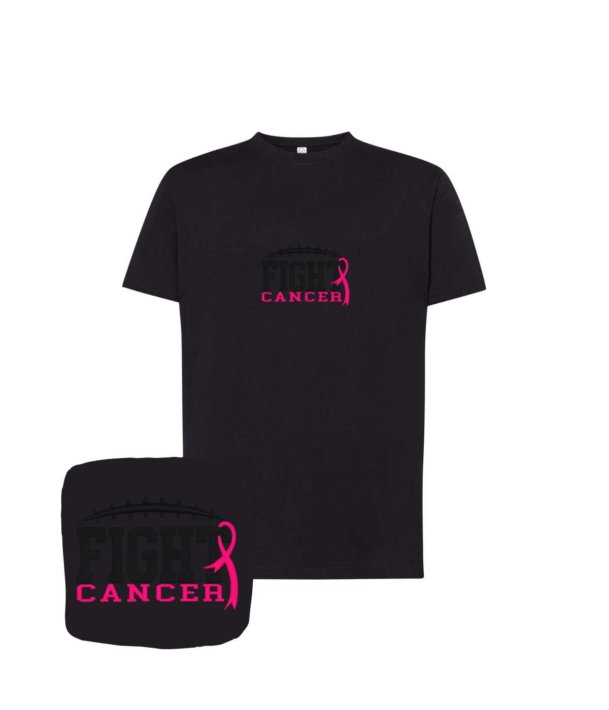 Koszulka z haftem Fight Cancer – koszulka fight cancer własny pomysł na haft, realizacja online