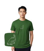 Black T-shirt with embroidered carp outline design from CustomClothes.pl, featuring detailed fishing-themed embroidery on the front.