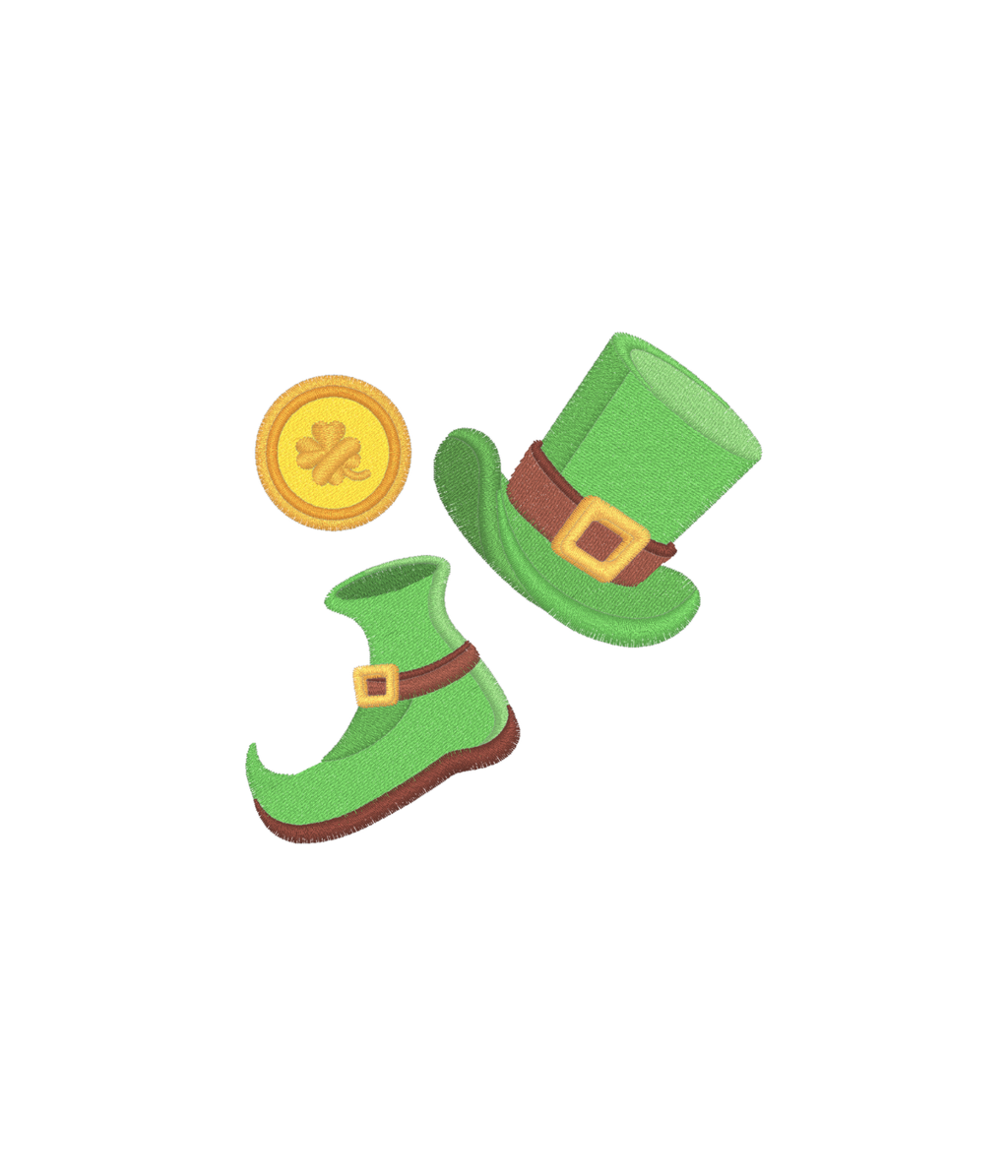 Koszulka z haftem St. Patrick's Day – koszulka z motywem st-patricks-day haftowanym, nowoczesna grafika