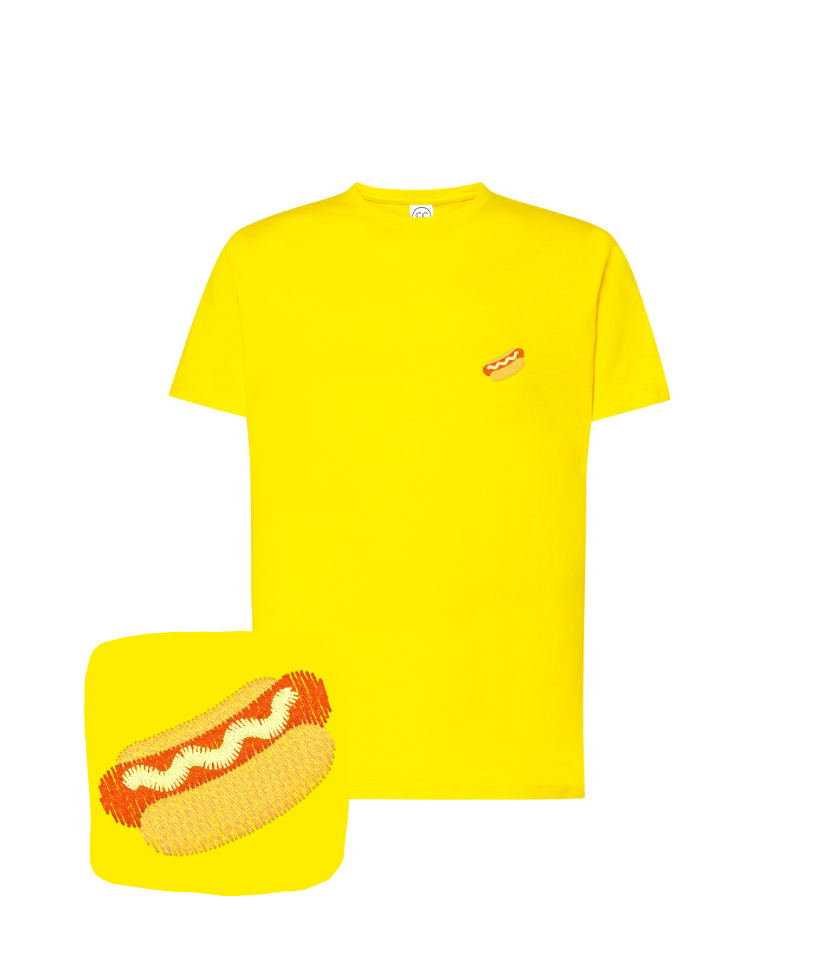 Koszulka z haftem hot doga  – koszulka hot dog szybka wysyłka, polska produkcja