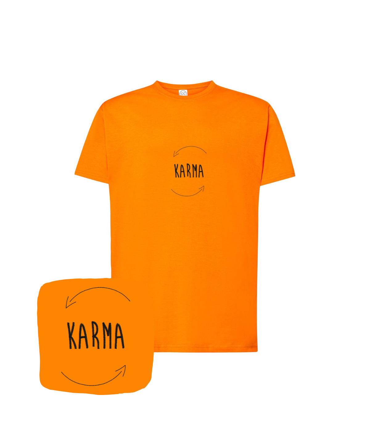 Koszulka z haftem Karma – koszulka karma pomysł na prezent który nie trafi do szafy