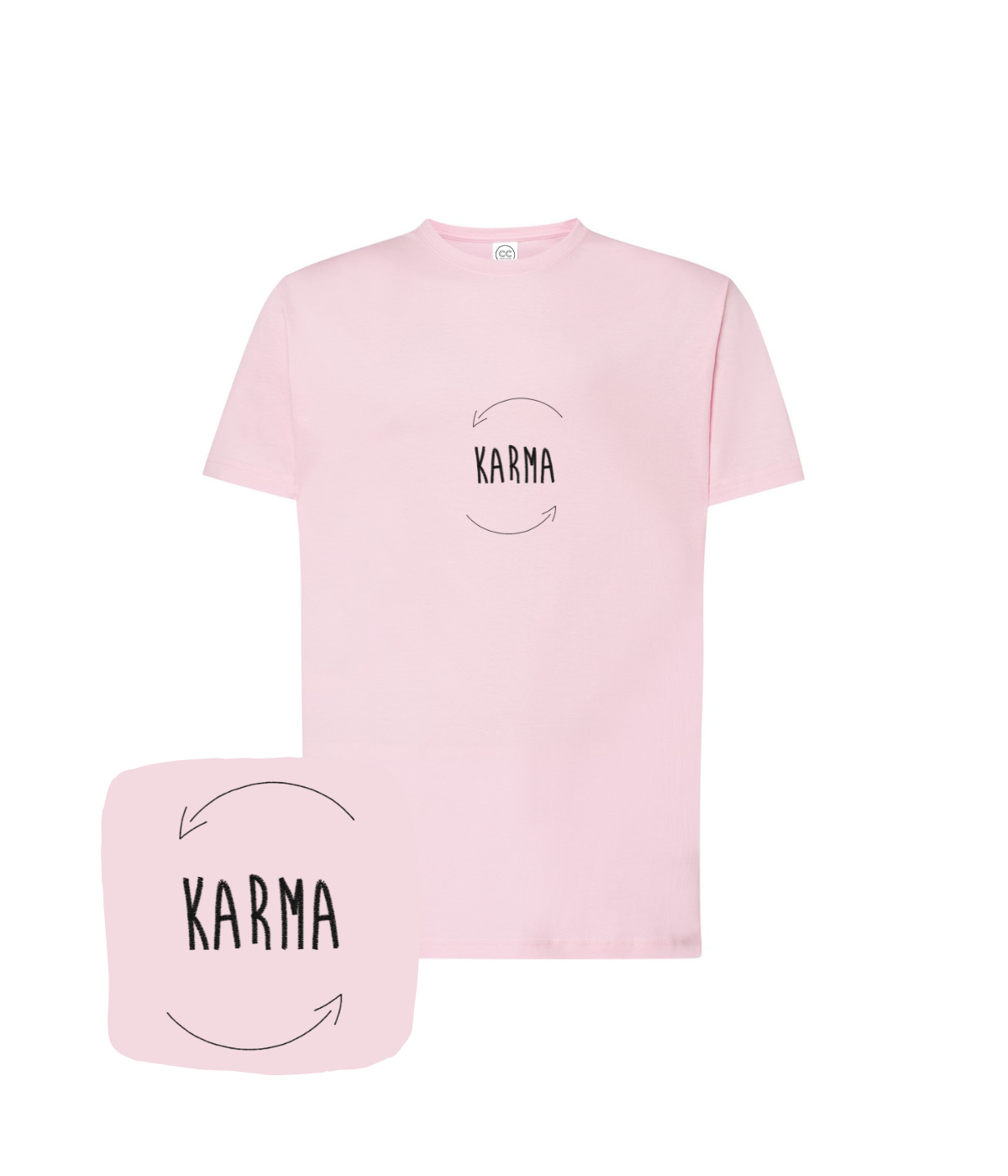 Koszulka z haftem Karma – koszulka karma męska, męski fason