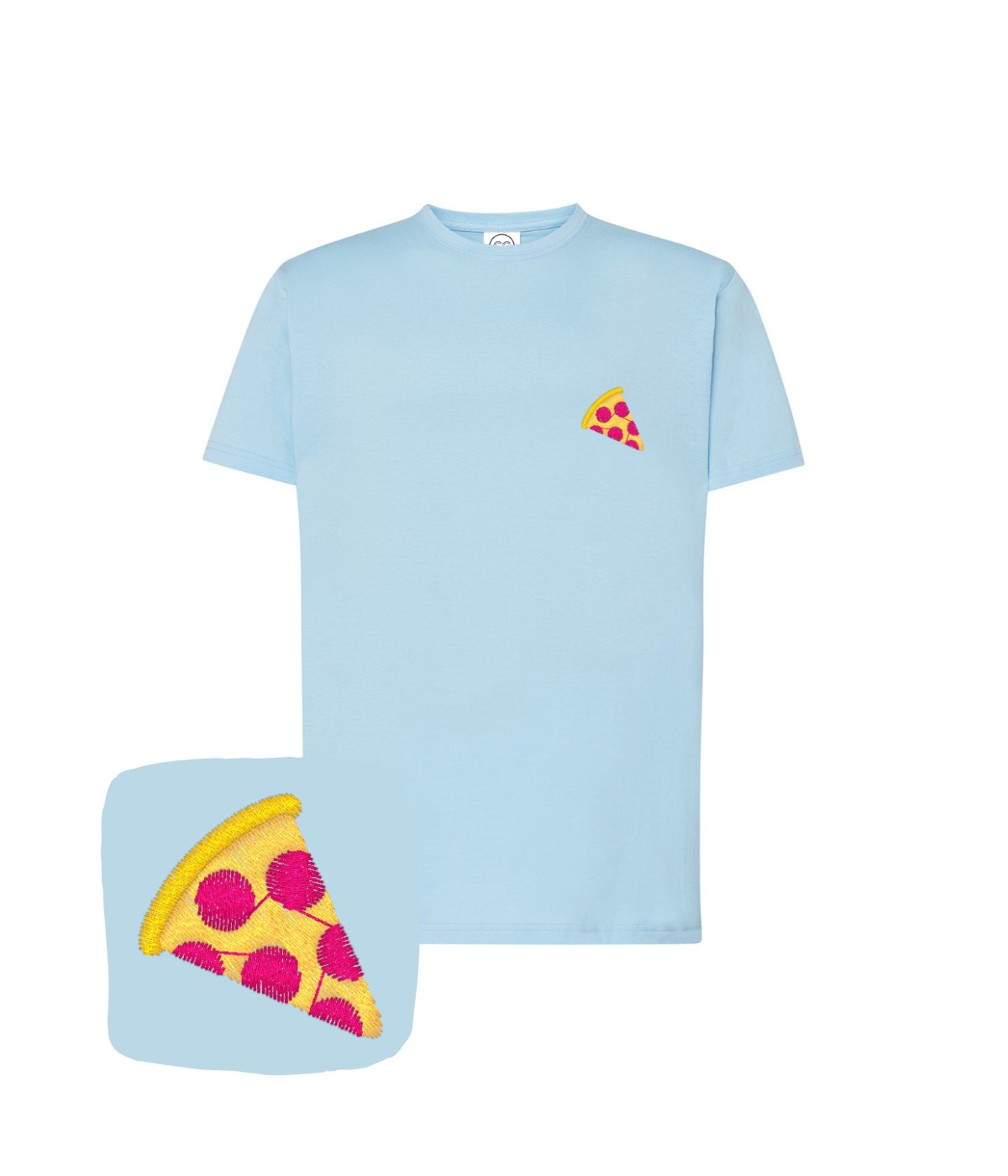 Koszulka z haftem kawałka pizzy – koszulka kawałek pizzy idealny na każdą okazję