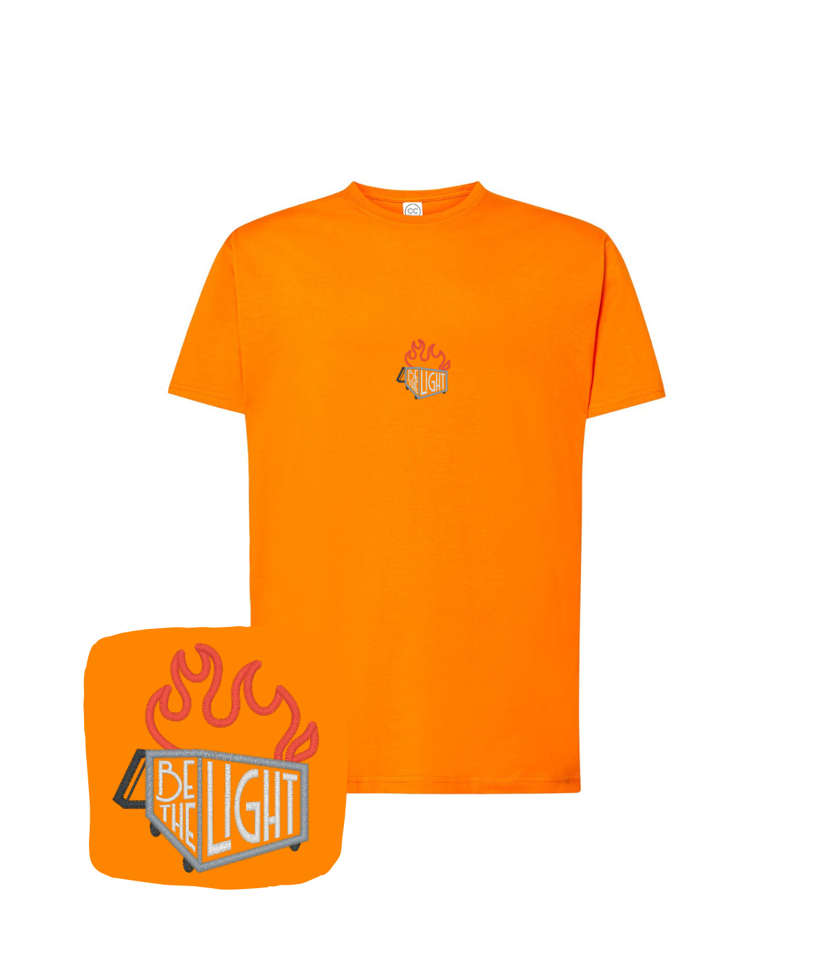Koszulka z haftem Be The Light – koszulka napis Be The Light, prezent dla niego