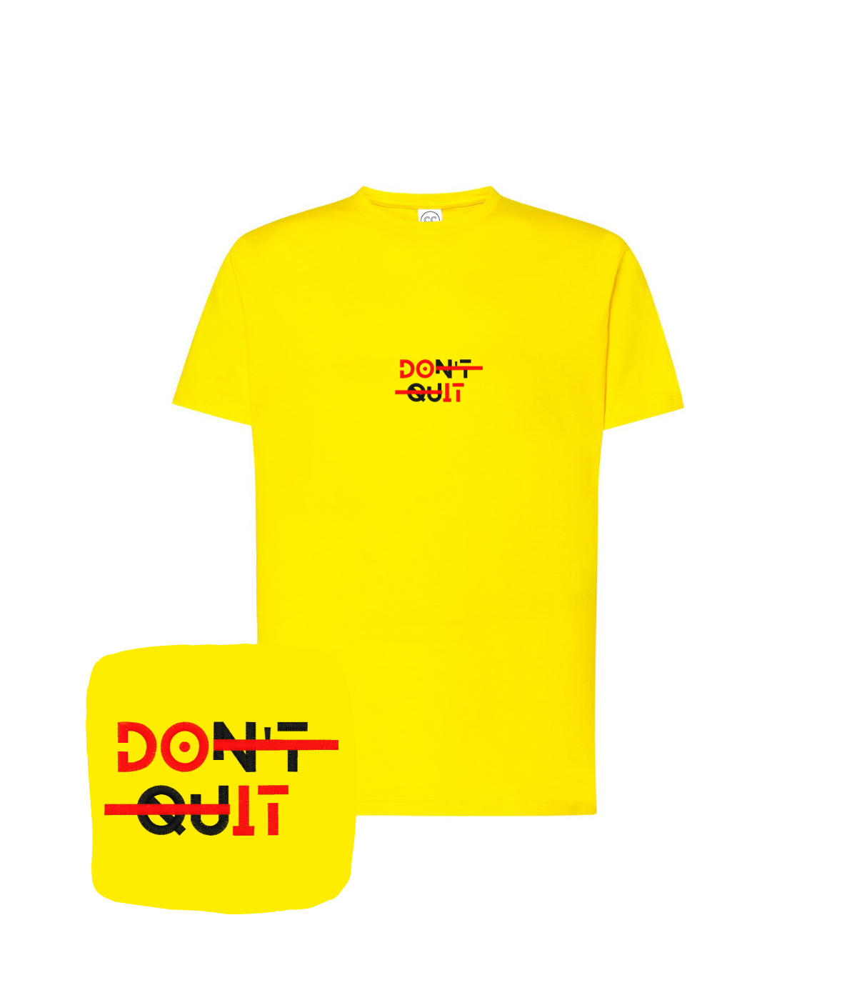 Koszulka z haftem DOn't quIT – koszulka napis DOn't quIT dla fanów, kolekcjonerska edycja