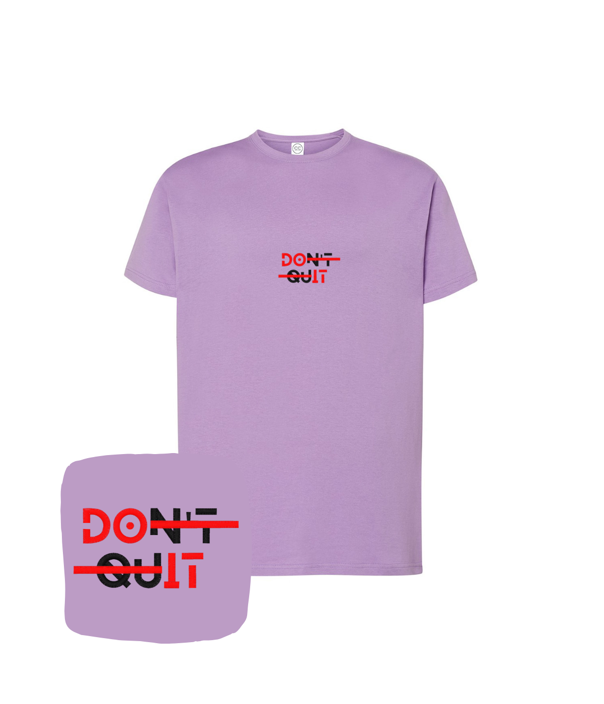 Koszulka z haftem DOn't quIT – koszulka napis DOn't quIT, prezent dla niego