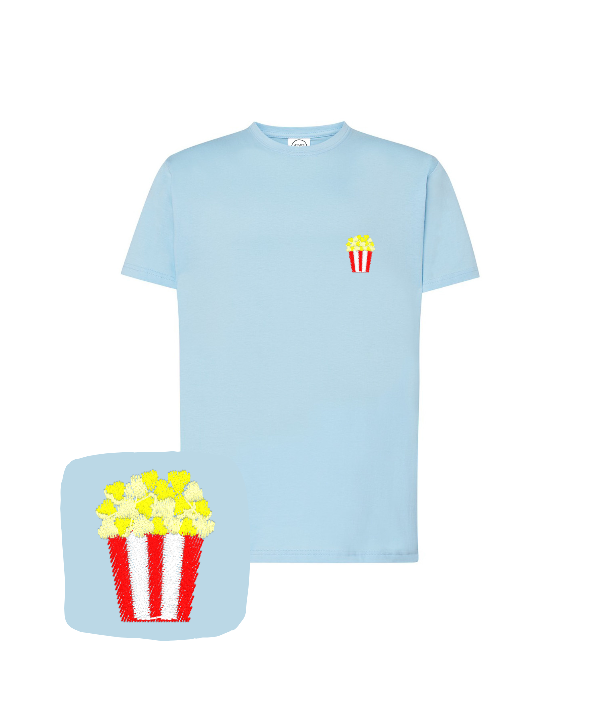 Koszulka z haftem popcornu – koszulka popcorn personalizowany prezent dla bliskiej osoby