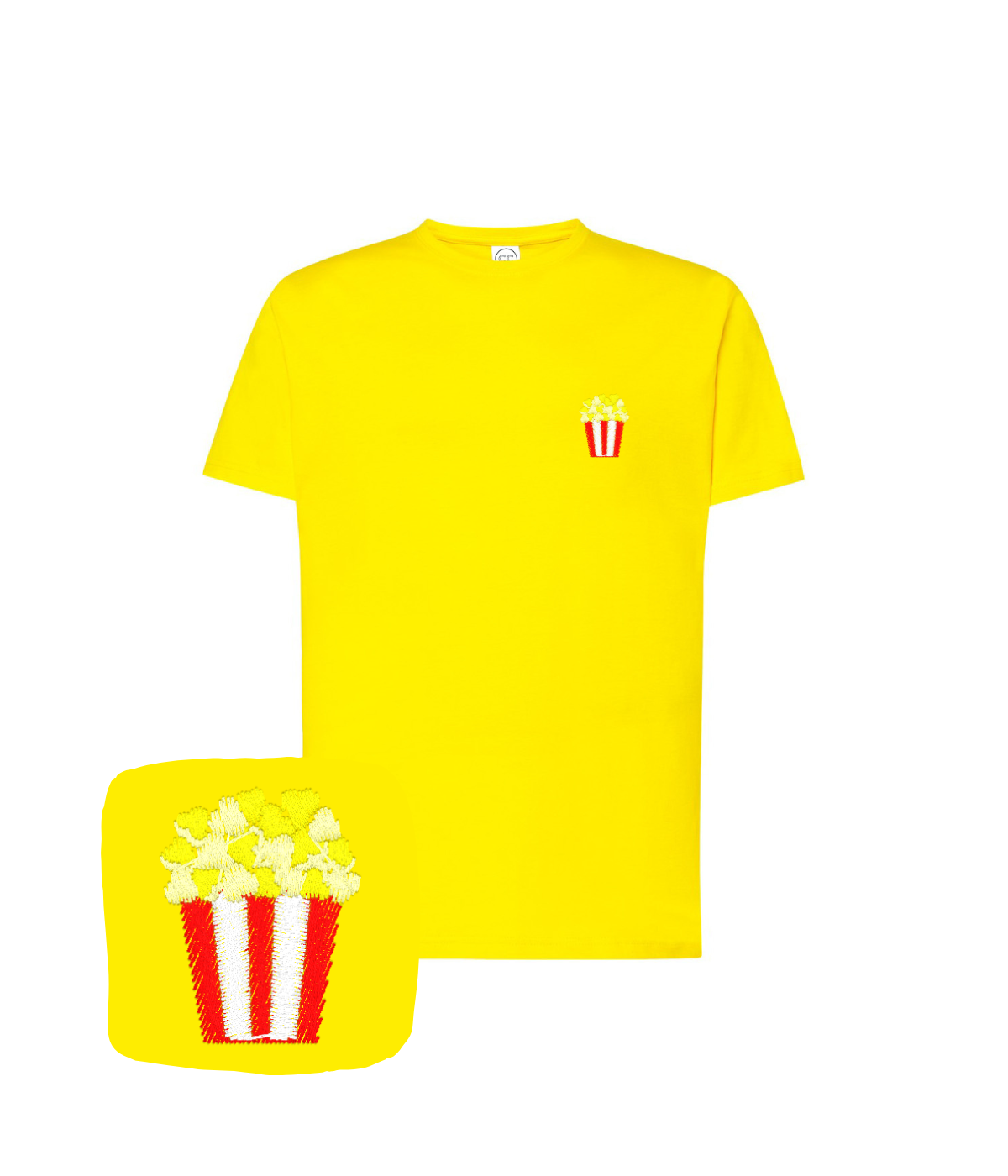 Koszulka z haftem popcornu – modna koszulka popcorn, streetwear