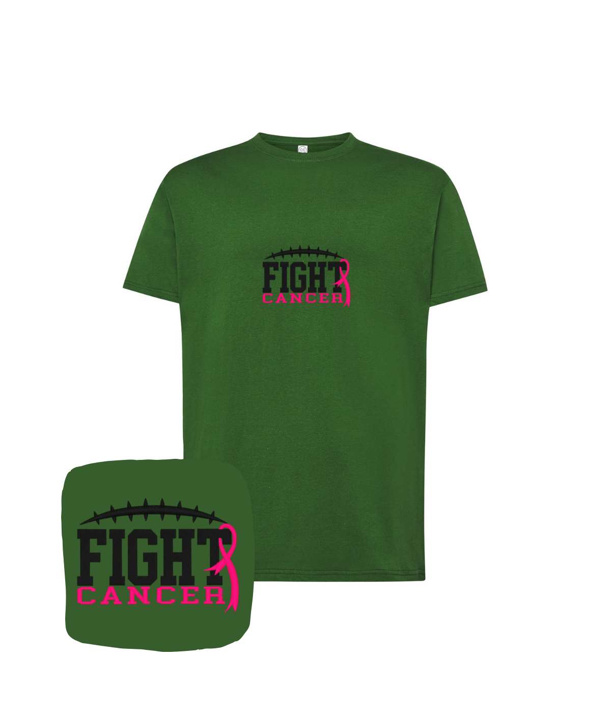 Koszulka z haftem Fight Cancer – koszulka fight cancer na zimę, ciepła i wygodna