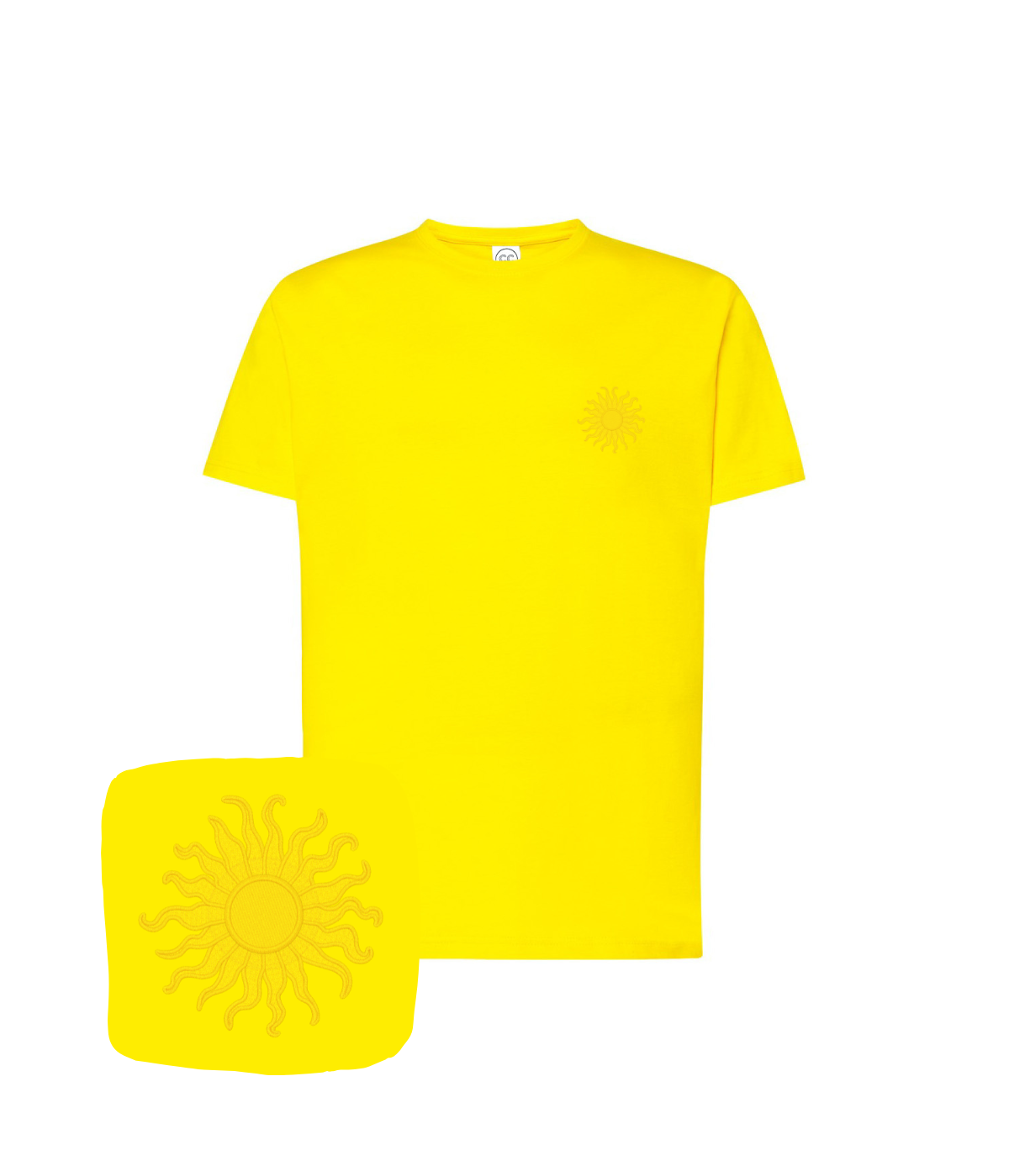 Koszulka z haftem słońca – stylowa koszulka słońce, casual look