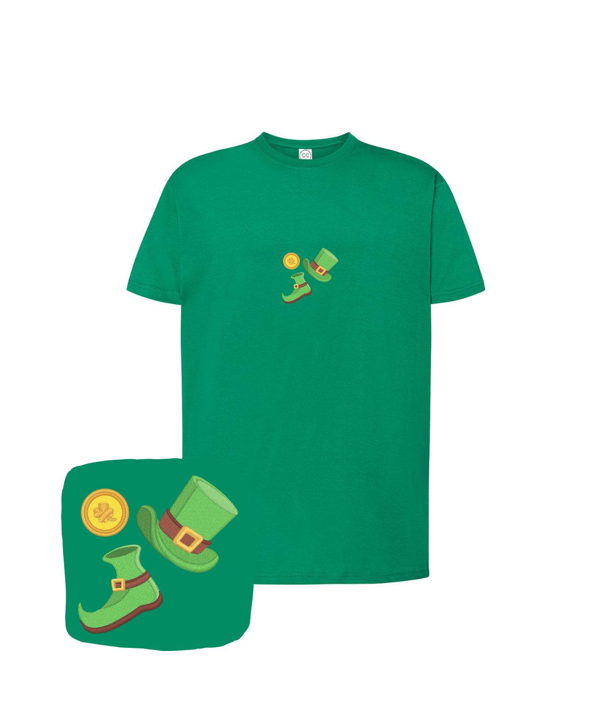 Koszulka z haftem St. Patrick's Day – koszulka st-patricks-day na lato, lekki materiał