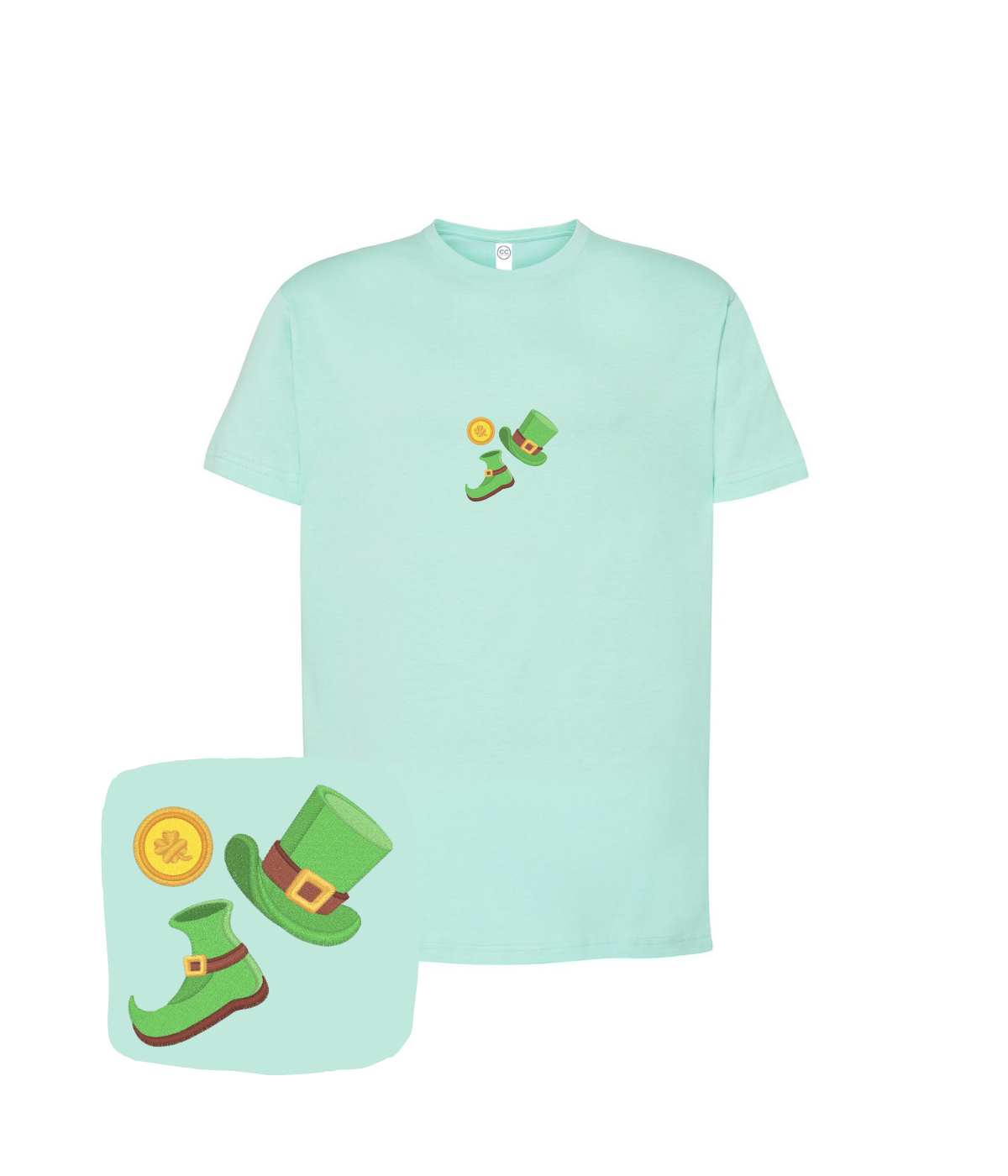 Koszulka z haftem St. Patrick's Day – koszulka z ilustracją st-patricks-day, artystyczny design